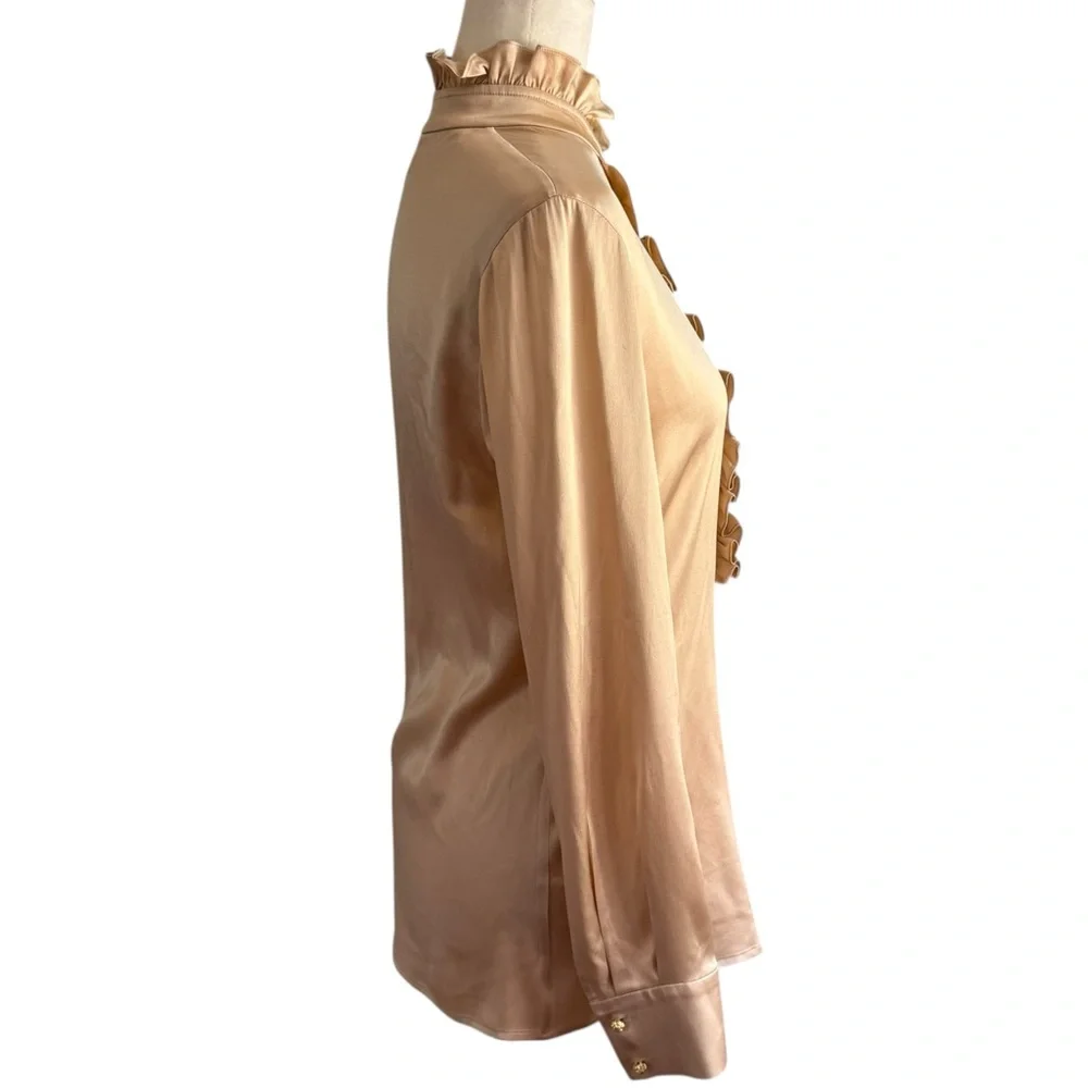 St. John Collection Silk Ruffle Blouse - Picture 5 of 8